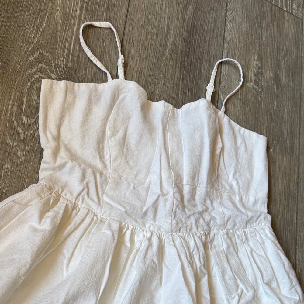 ASOS DESIGN Strappy Skort Romper in White - Picture 7 of 13
